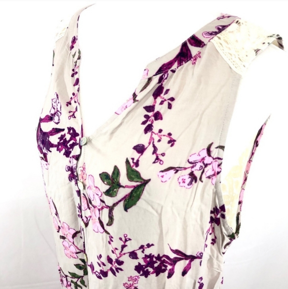 NWOT Fig & Flower Top Lace Floral Anthro Tunic XL